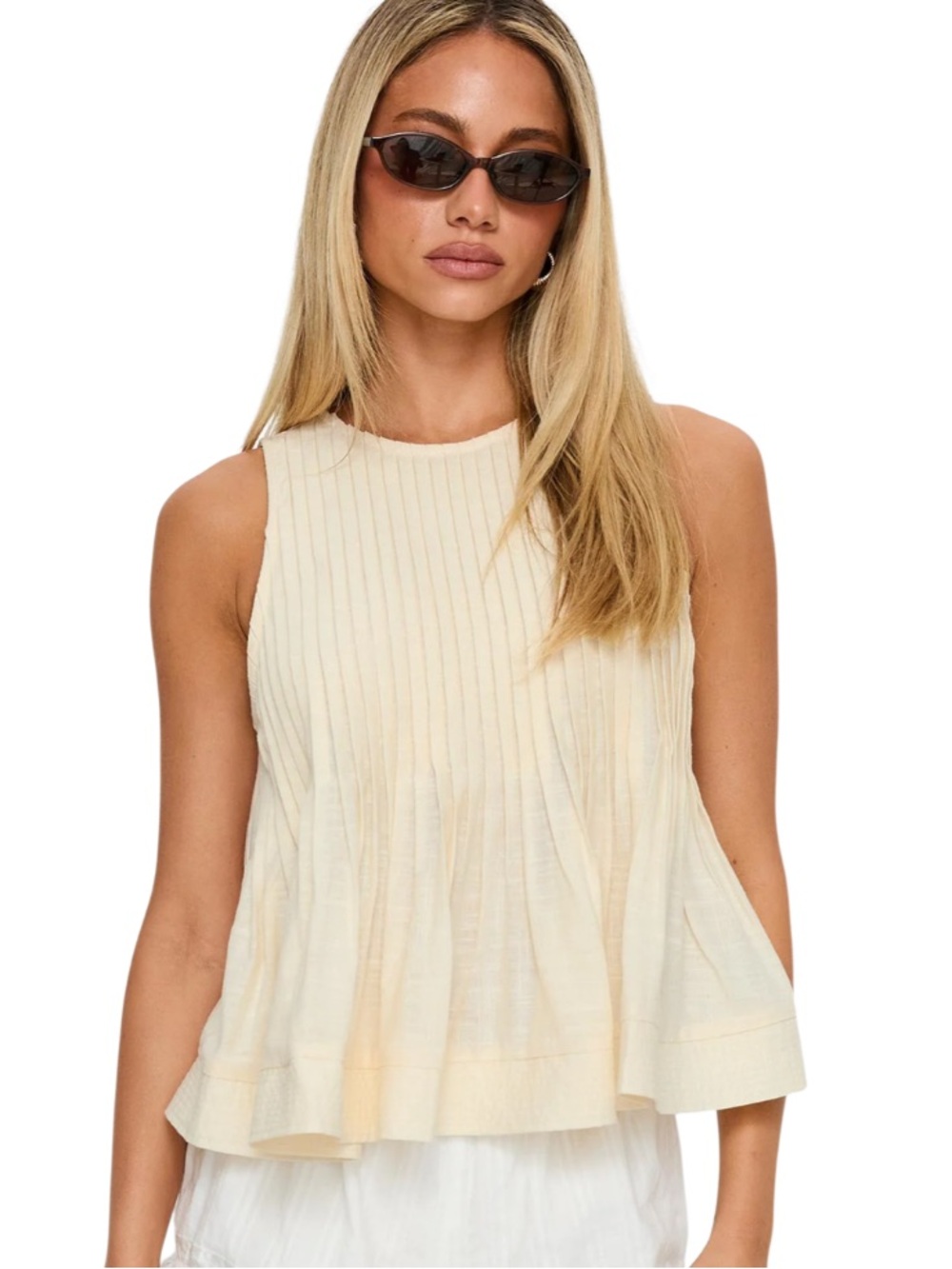 Princess Polly Lavish Pintuck Sleeveless Top